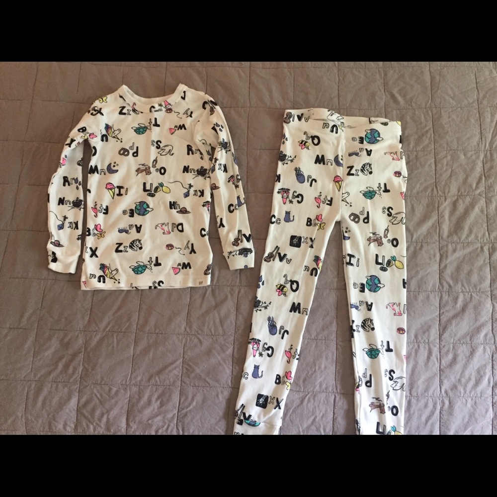 5T Organic Cotton Alphabet Pajamas - GAP